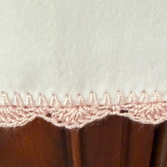 White Baby Blanket with Pink Trim | Soft and Cozy | VGUC - Picture 3 of 10